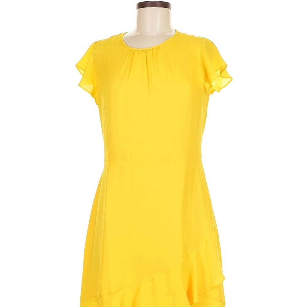 Bright Yellow Banana Republic Short Sleeve Dress